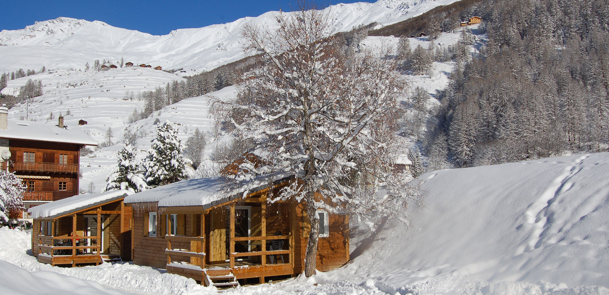 Camping montagne hiver