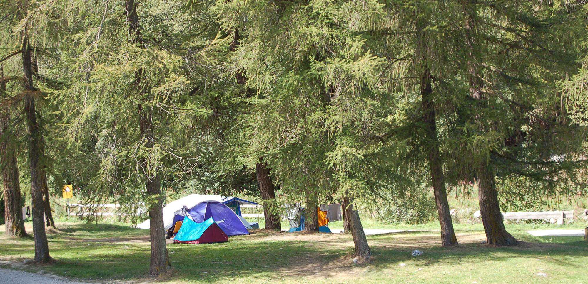 Emplacements de camping ombragés
